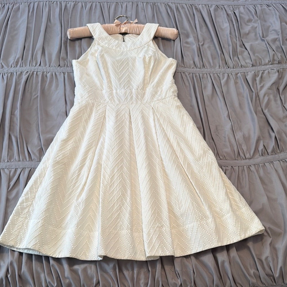 White House Black Market A line dress in white